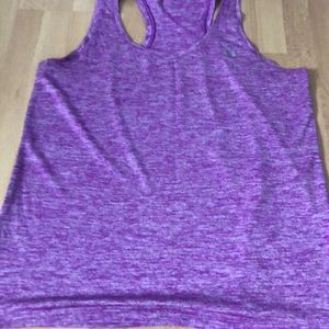Purple racerback athletic tank